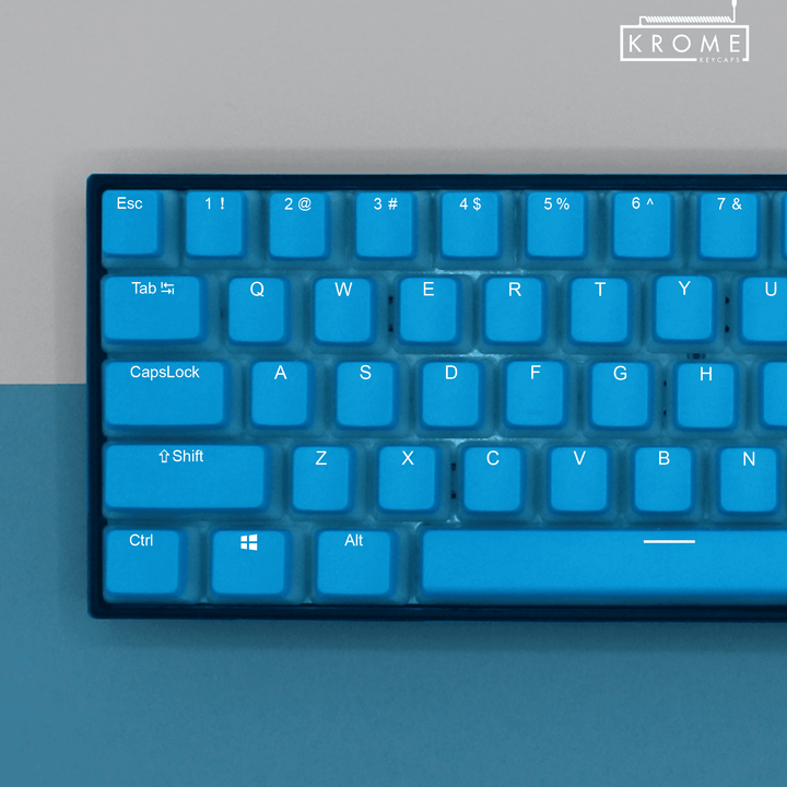 Blue Spanish Dual Language PBT Pudding Keycaps Krome Keycaps LTD spanish