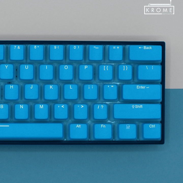 Blue Hungarian Dual Language PBT Pudding Keycaps Krome Keycaps LTD hungarian