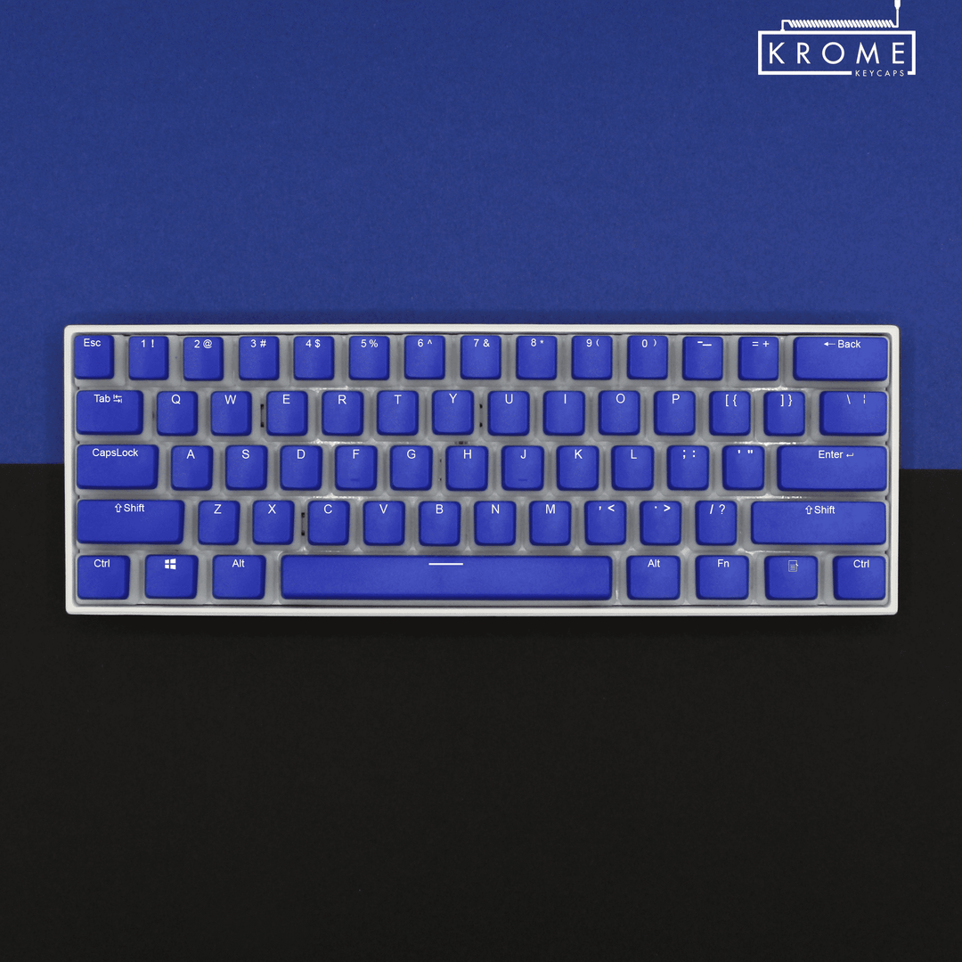 Dark Blue Danish Dual Language PBT Pudding Keycaps Krome Keycaps LTD danish