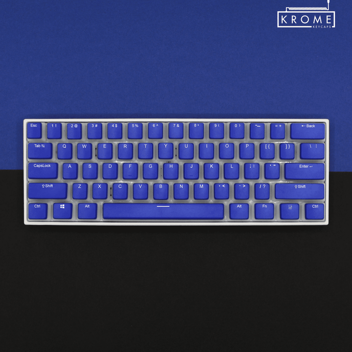 Dark Blue Belgian Dual Language PBT Pudding Keycaps Krome Keycaps LTD belgian