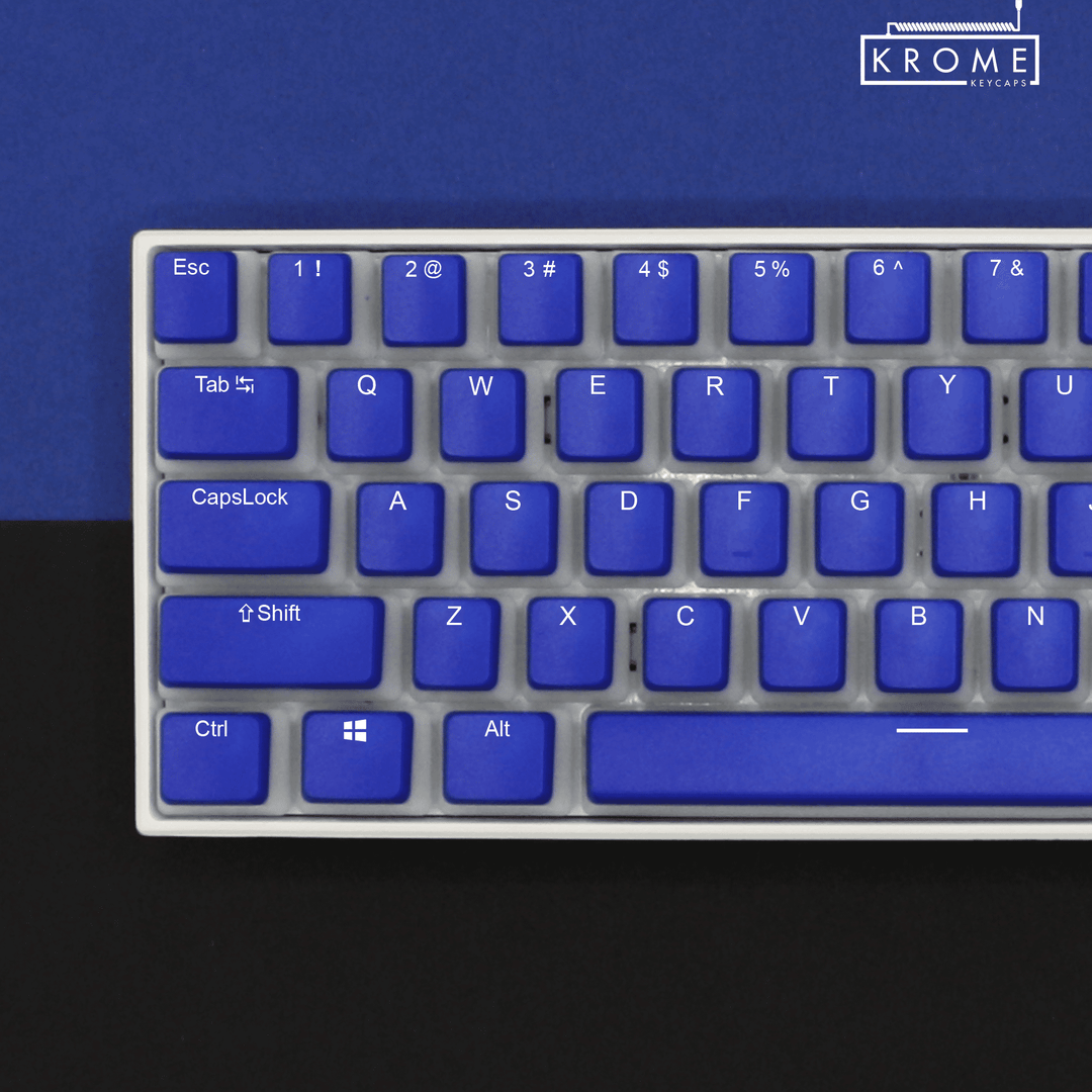 Dark Blue UK & Keychron (Layout) Dual Language PBT Pudding Keycaps Krome Keycaps LTD Mac & Multimedia Pudding