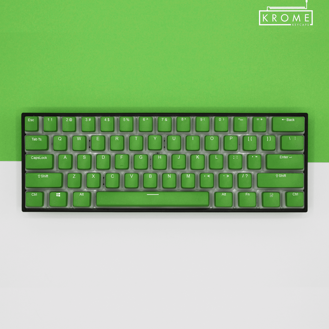 Green Belgian Dual Language PBT Pudding Keycaps Krome Keycaps LTD belgian