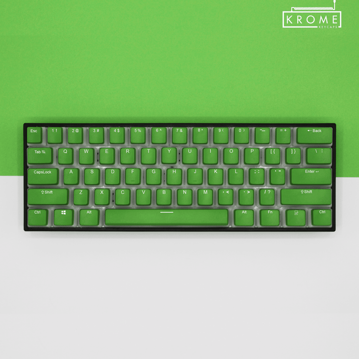 Green German Dual Language PBT Pudding Keycaps Krome Keycaps LTD german