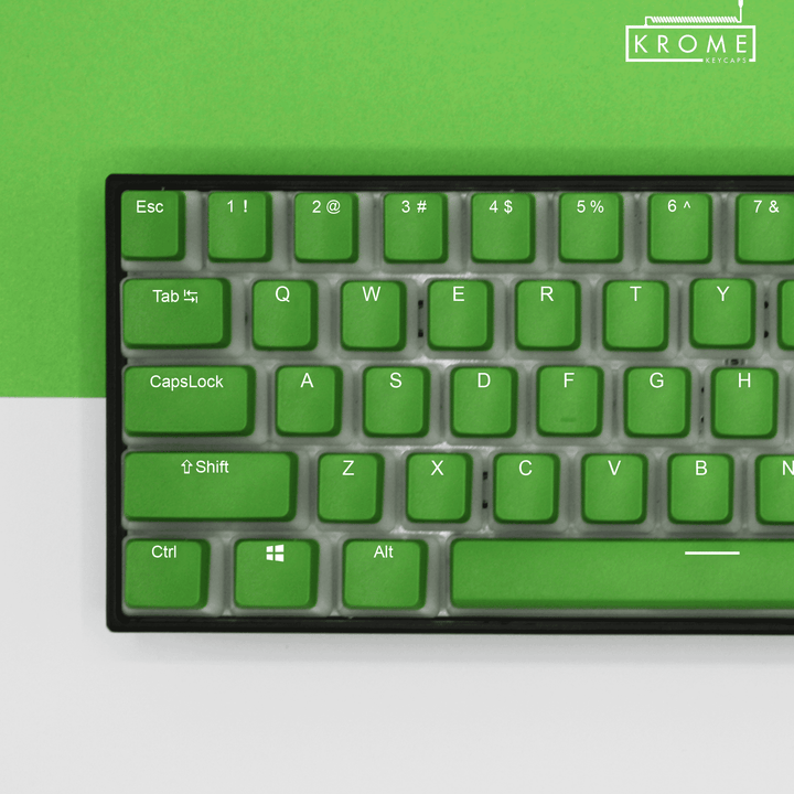 Green Korean Dual Language PBT Pudding Keycaps Krome Keycaps LTD 