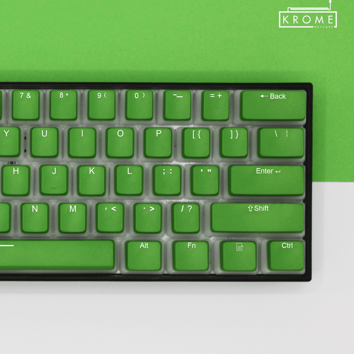 Green Czech Dual Language PBT Pudding Keycaps Krome Keycaps LTD czech