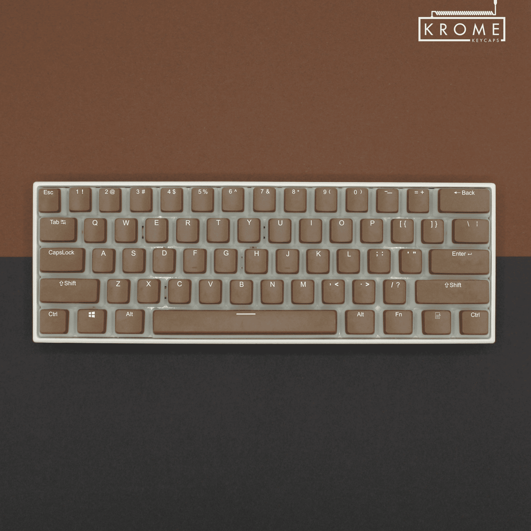 Light Brown UK & Keychron (Layout) Dual Language PBT Pudding Keycaps Krome Keycaps LTD Mac & Multimedia Pudding