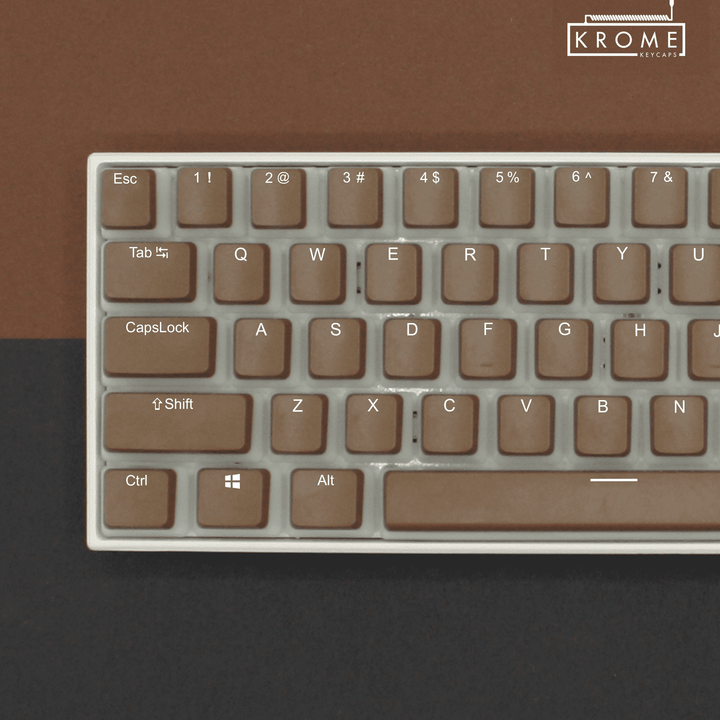 Light Brown Korean Dual Language PBT Pudding Keycaps Krome Keycaps LTD 