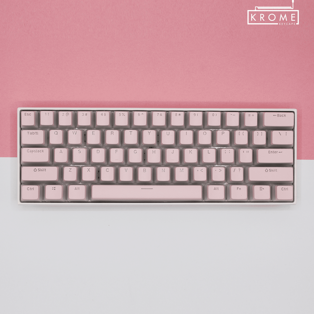 Light Pink Czech (ISO-CZ) Dual Language PBT Pudding Keycaps Krome Keycaps LTD czech