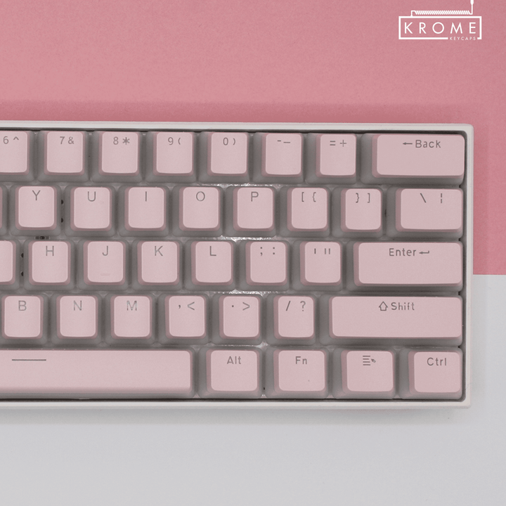 Light Pink Keychron (Layout) Dual Language PBT Pudding Keycaps Krome Keycaps LTD Keychron Pudding