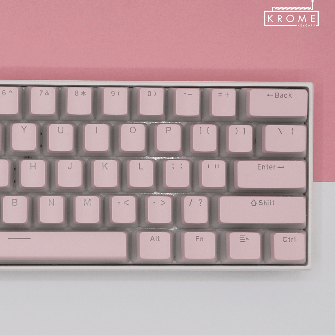 Light Pink German (ISO-DE) Dual Language PBT Pudding Keycaps Krome Keycaps LTD german