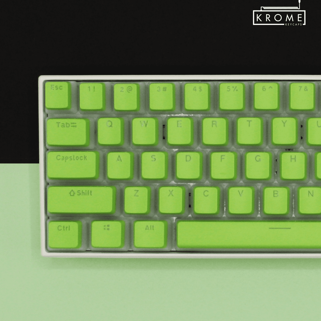 Lime French Dual Language PBT Pudding Keycaps Krome Keycaps LTD french