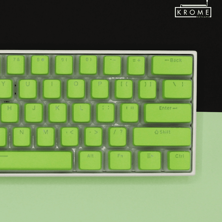 Lime Hungarian Dual Language PBT Pudding Keycaps Krome Keycaps LTD hungarian