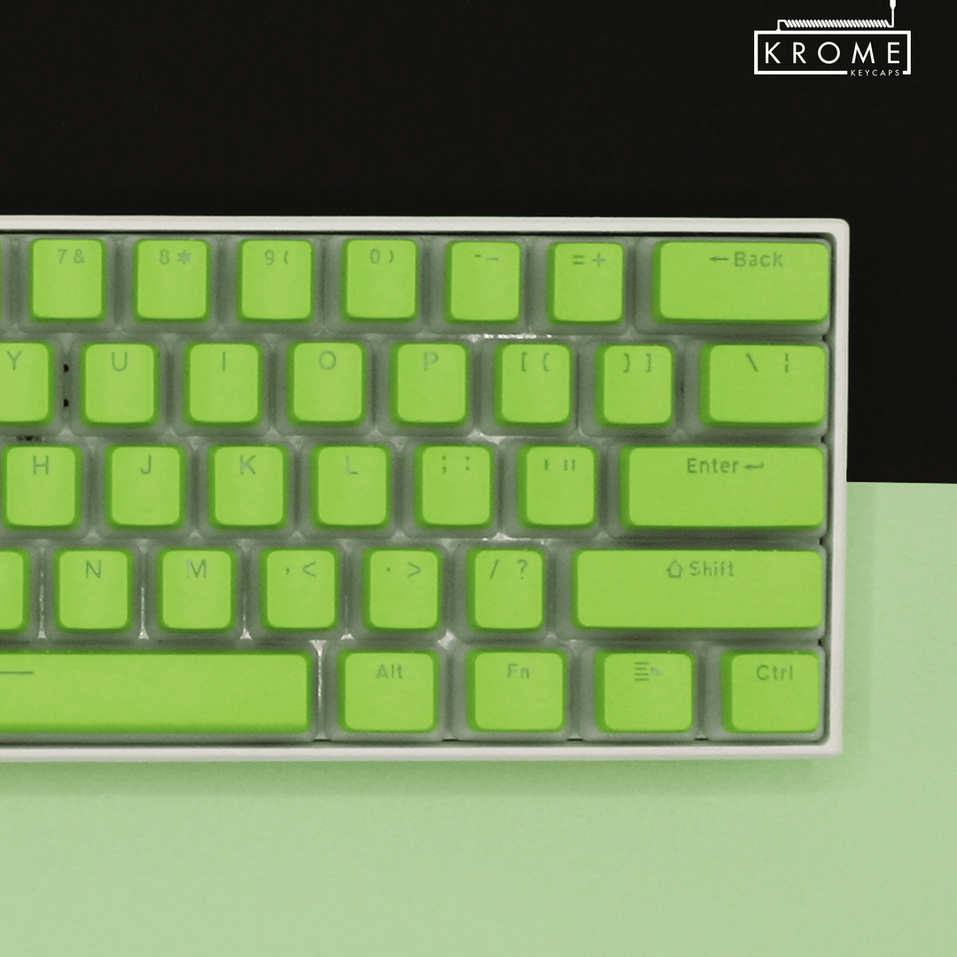 Lime German Dual Language PBT Pudding Keycaps Krome Keycaps LTD german