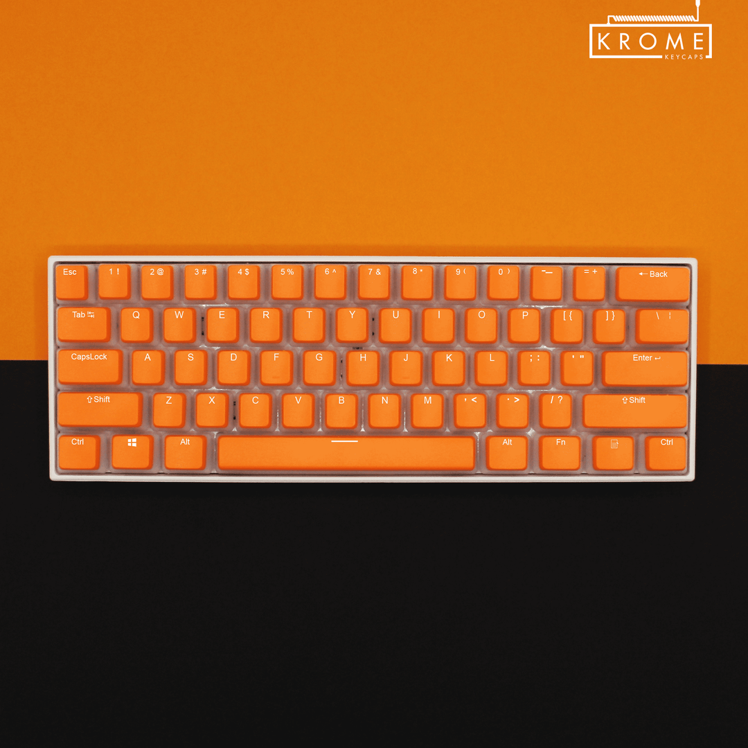 Orange Mac/Multimedia Dual Language PBT Pudding Keycaps Krome Keycaps LTD Mac & Multimedia Pudding