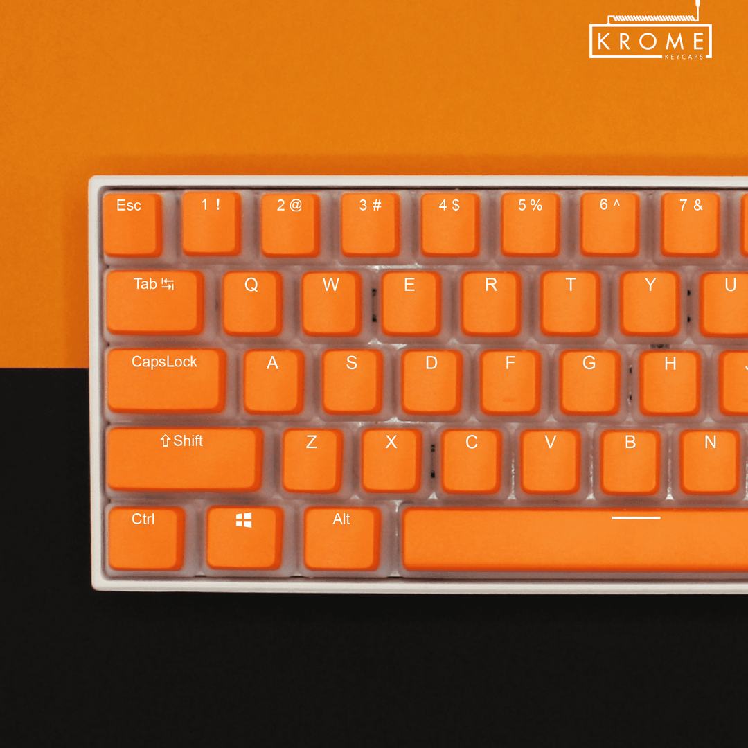 Orange Belgian Dual Language PBT Pudding Keycaps Krome Keycaps LTD belgian