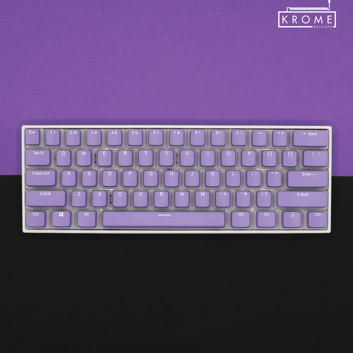 Purple UK & Mac/Multimedia Dual Language PBT Pudding Keycaps Krome Keycaps LTD Mac & Multimedia Pudding