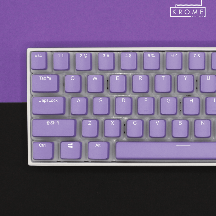 Purple French Dual Language PBT Pudding Keycaps Krome Keycaps LTD french