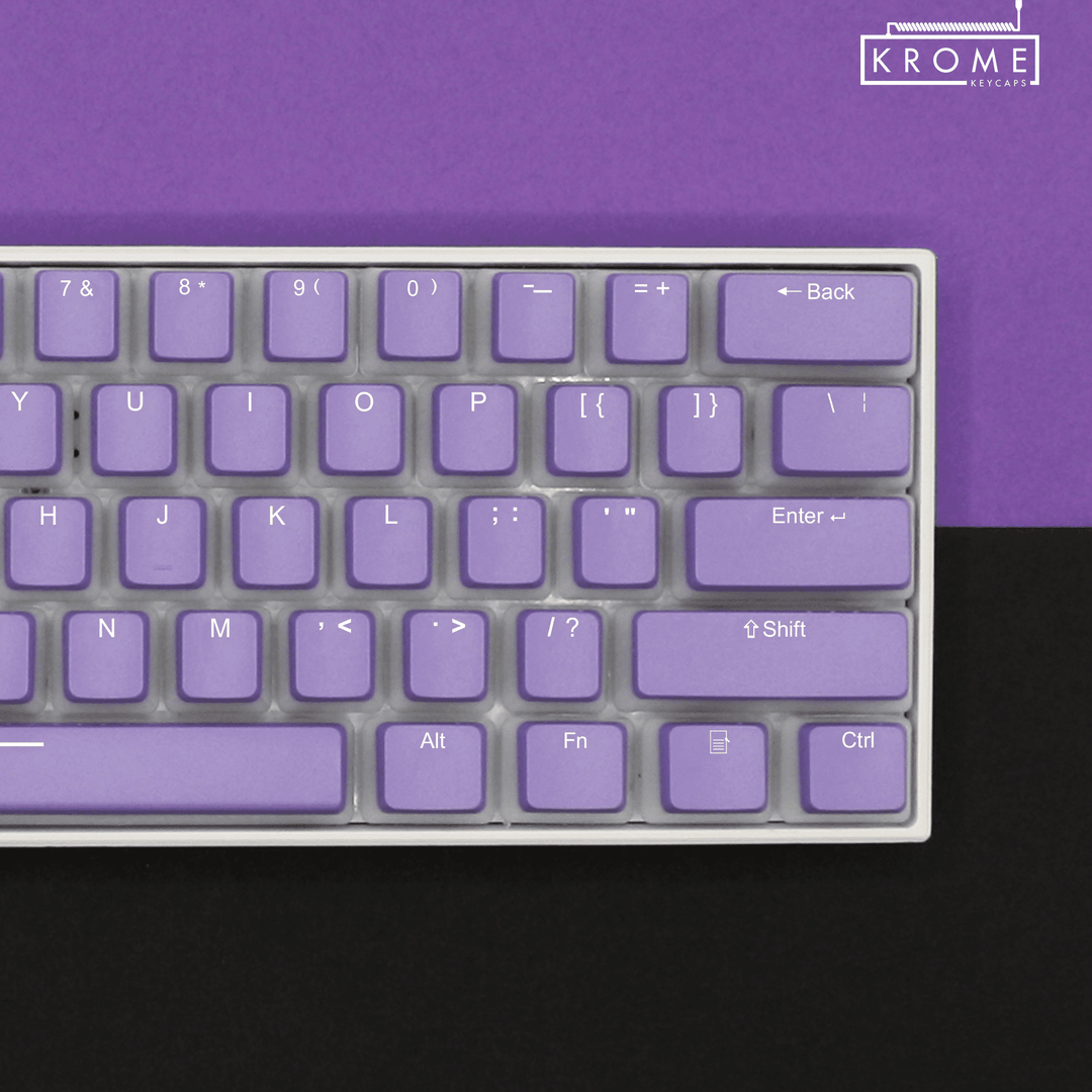 Purple Swedish Dual Language PBT Pudding Keycaps Krome Keycaps LTD swedish