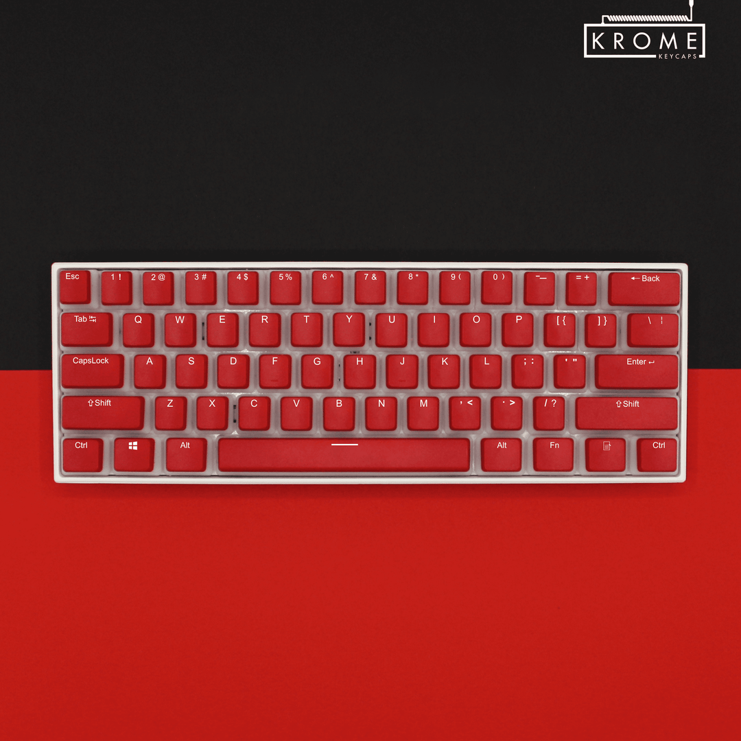 Red UK & Korean Dual Language PBT Pudding Keycaps Krome Keycaps LTD 