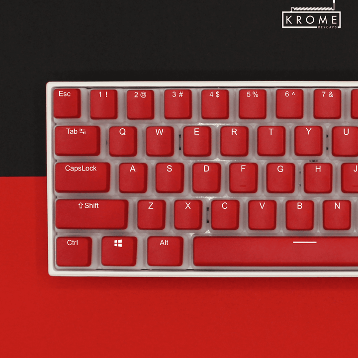 Red Mac/Multimedia Dual Language PBT Pudding Keycaps Krome Keycaps LTD Mac & Multimedia Pudding