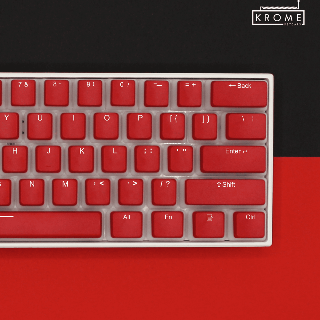 Red Swiss Dual Language PBT Pudding Keycaps Krome Keycaps LTD swiss