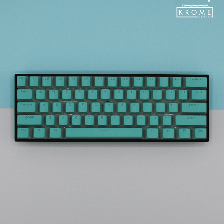 Turquoise Swedish Dual Language PBT Pudding Keycaps Krome Keycaps LTD swedish