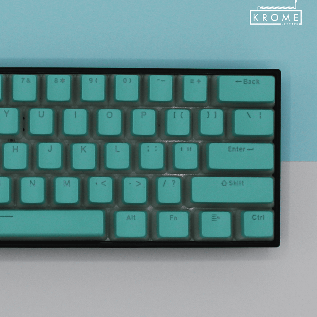 Turquoise Spanish Dual Language PBT Pudding Keycaps Krome Keycaps LTD spanish