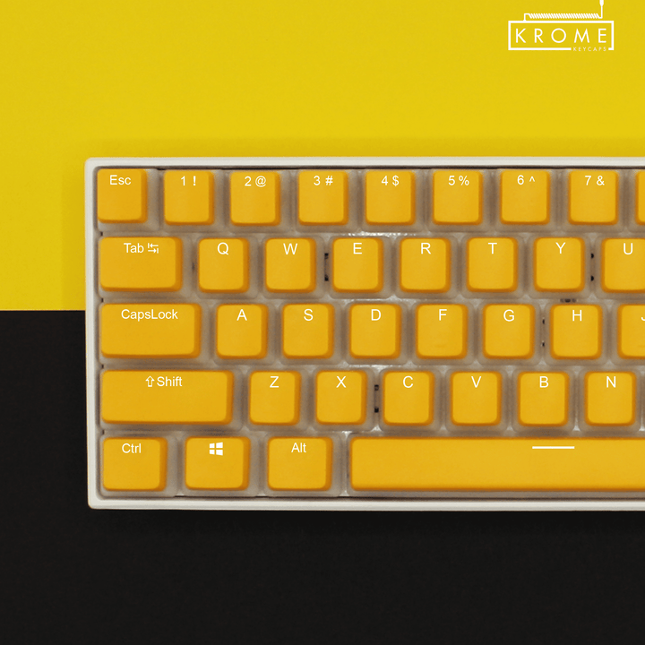 Yellow Norwegian Dual Language PBT Pudding Keycaps Krome Keycaps LTD norwegian