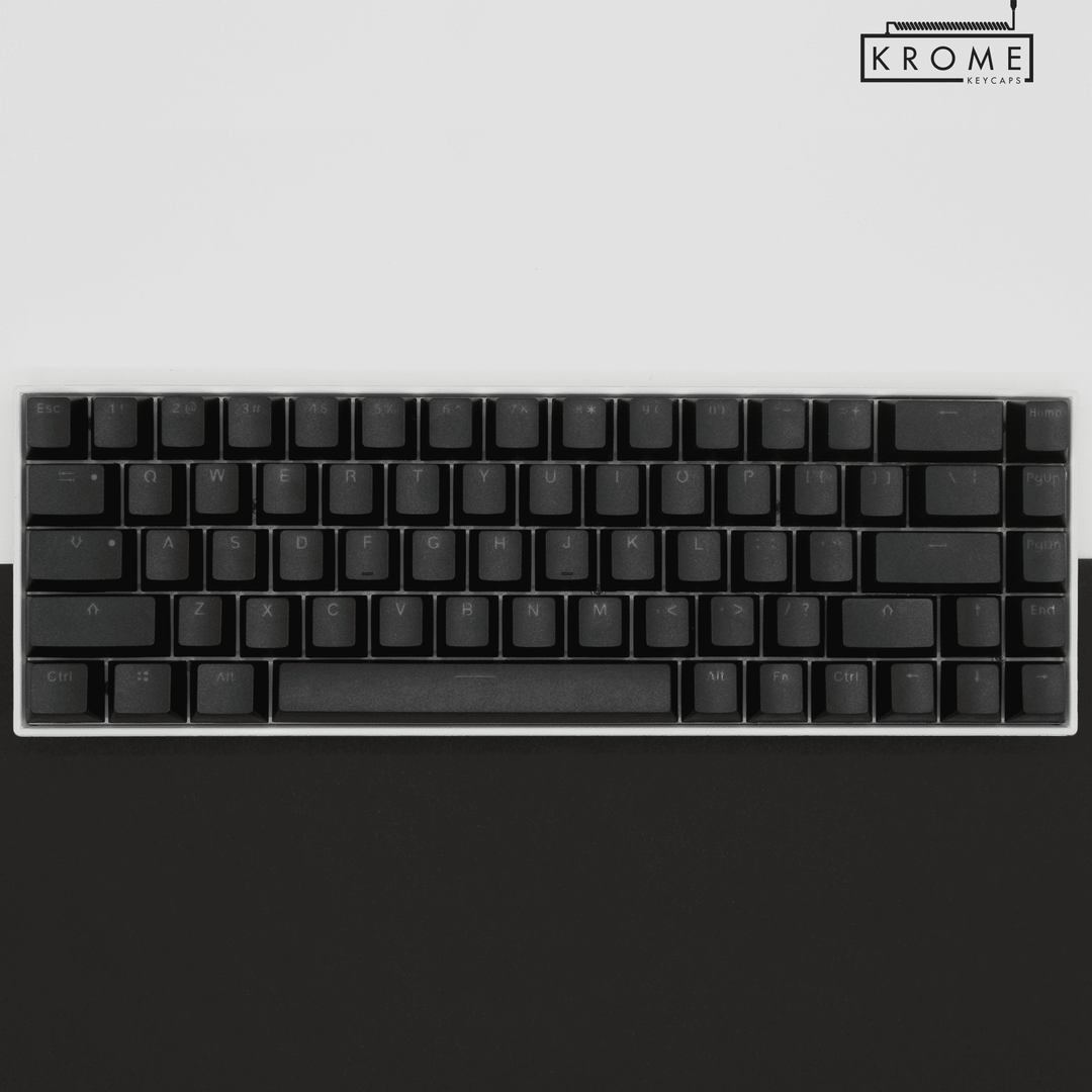 Black French (ISO-FR) Dual Language PBT Keycaps - 65/75% Krome Keycaps LTD french