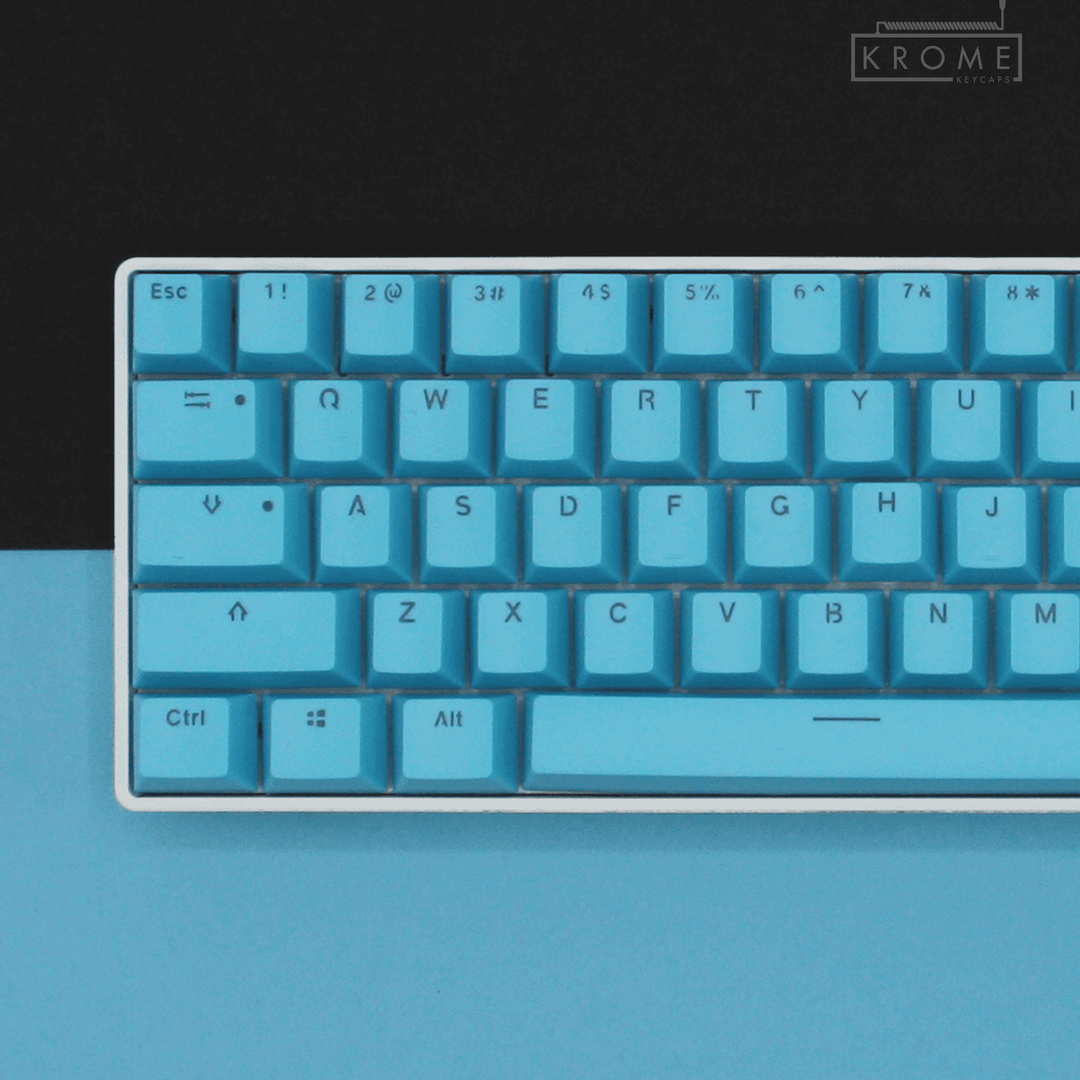 Blue Swiss (ISO-CH) Dual Language PBT Keycaps - 65/75% Krome Keycaps LTD swiss