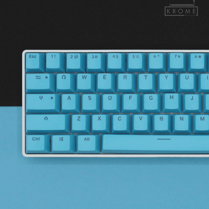 Blue Swiss (ISO-CH) Dual Language PBT Keycaps - 65/75% Krome Keycaps LTD swiss