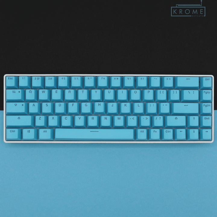 Blue Belgian (ISO-BE) Dual Language PBT Keycaps - 65/75% Krome Keycaps LTD belgian