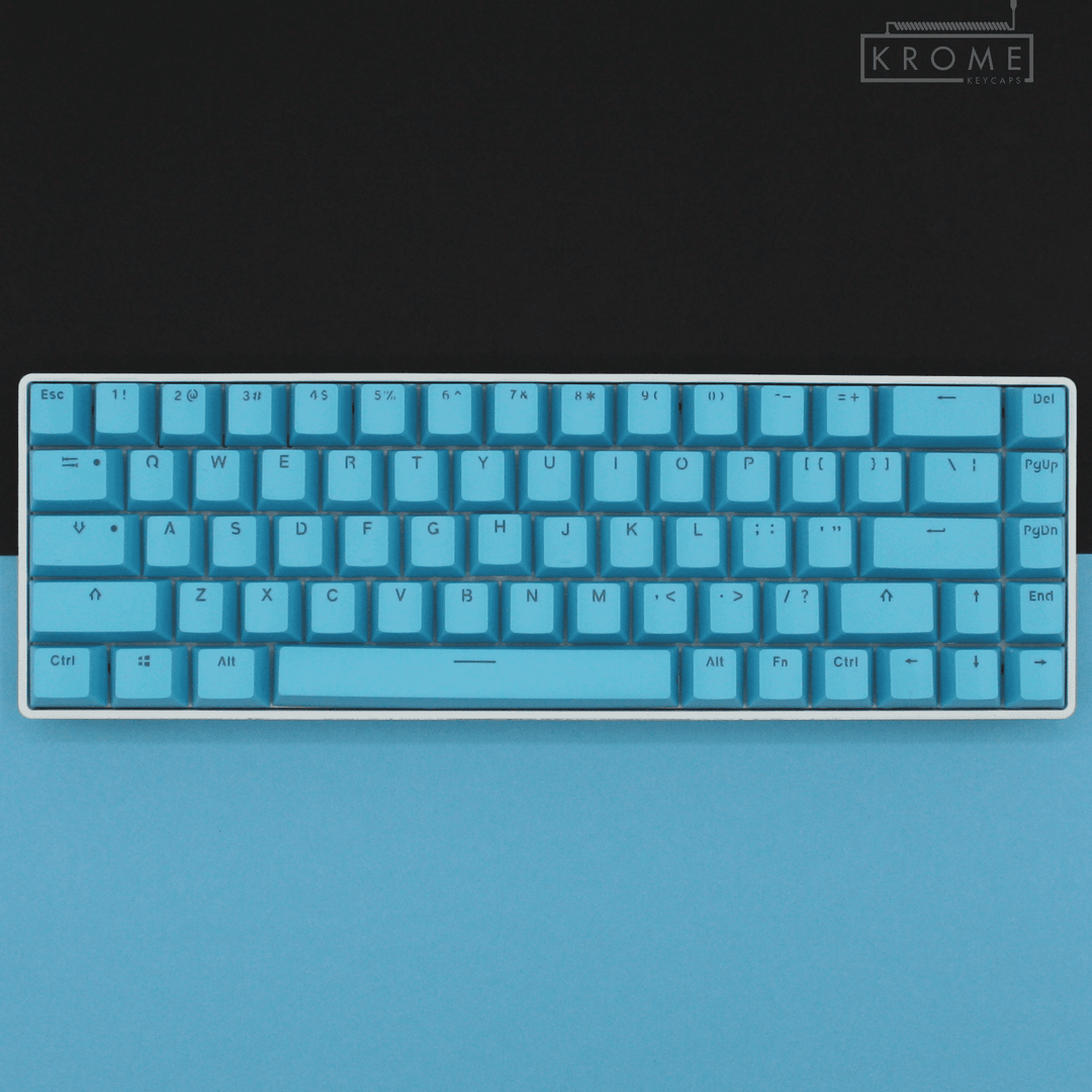 Blue UK & Keychron (Layout) Dual Language PBT Keycaps - 65/75% Krome Keycaps LTD mac & multimedia