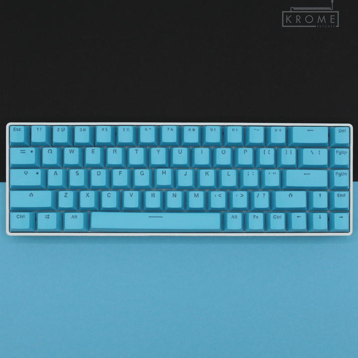 Blue UK & Keychron (Layout) Dual Language PBT Keycaps - 65/75% Krome Keycaps LTD mac & multimedia