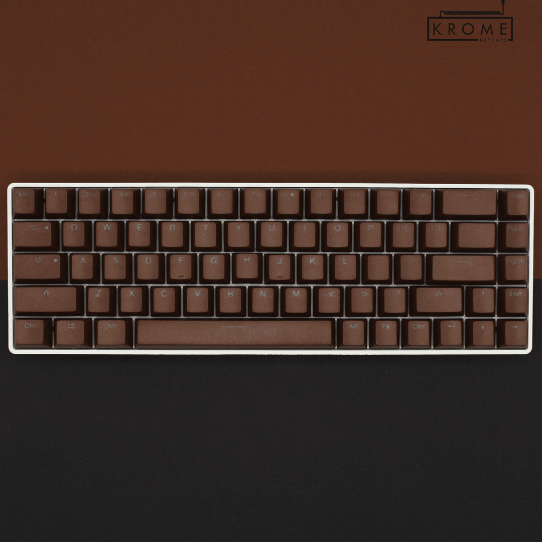 Brown Swiss (ISO-CH) Dual Language PBT Keycaps - 65/75% Krome Keycaps LTD swiss