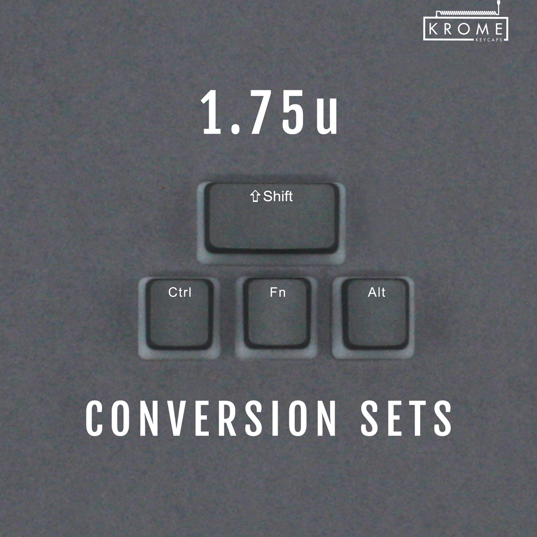 Grey Pudding Conversion Kit - 65/75/96% Krome Keycaps LTD Conversion Kit