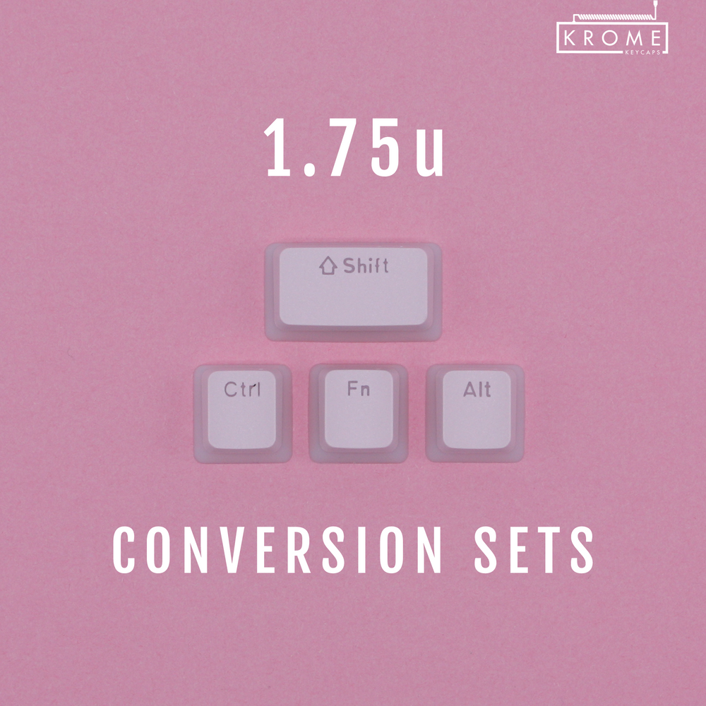 Light Pink Pudding Conversion Kit - 65/75/96% Krome Keycaps LTD Conversion Kit