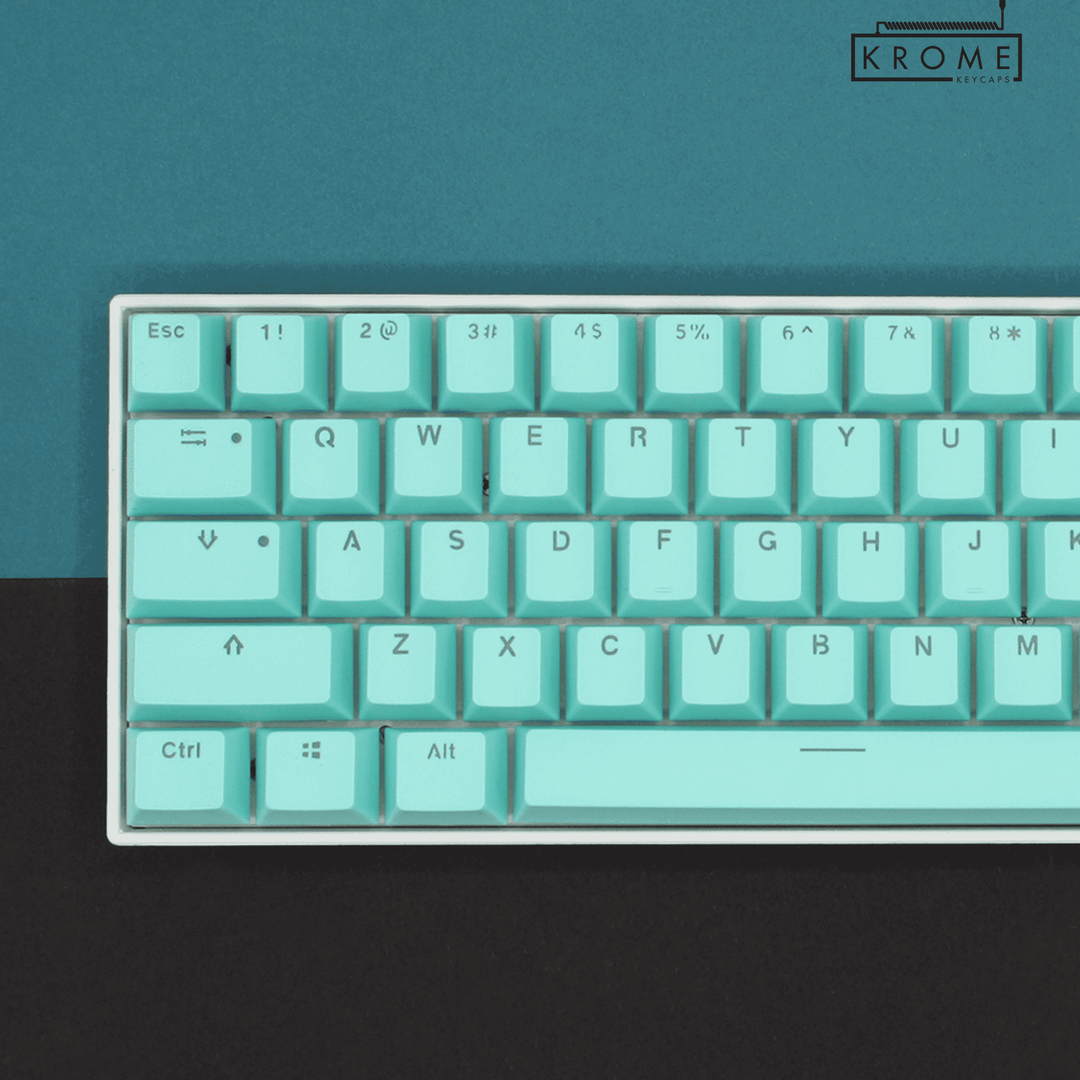 Cyan Swiss (ISO-CH) Dual Language PBT Keycaps - 65/75% Krome Keycaps LTD swiss