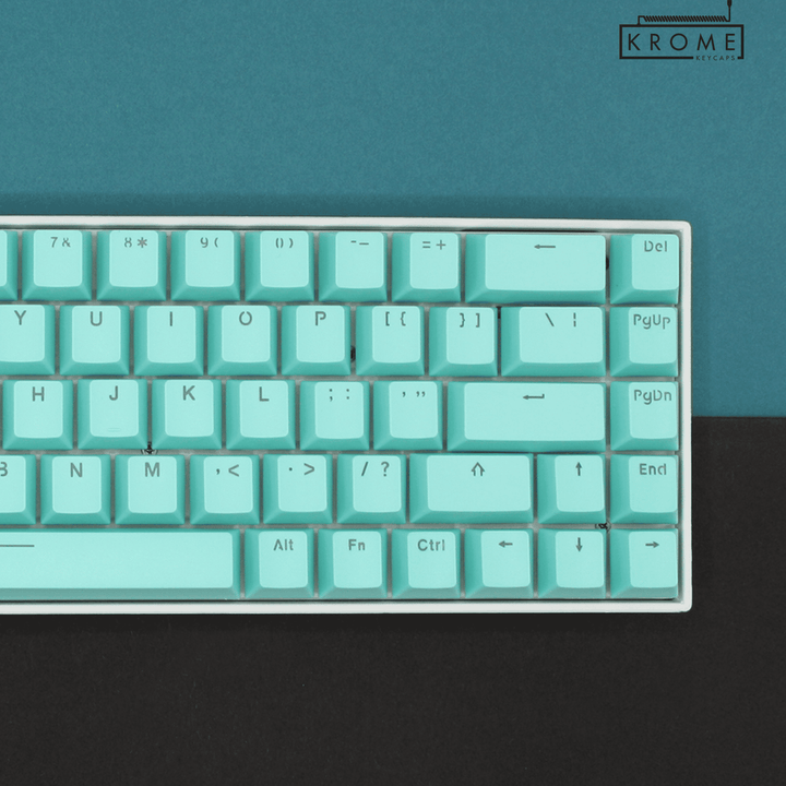 Cyan UK & Mac/Multimedia Dual Language PBT Keycaps - 65/75% Krome Keycaps LTD mac & multimedia