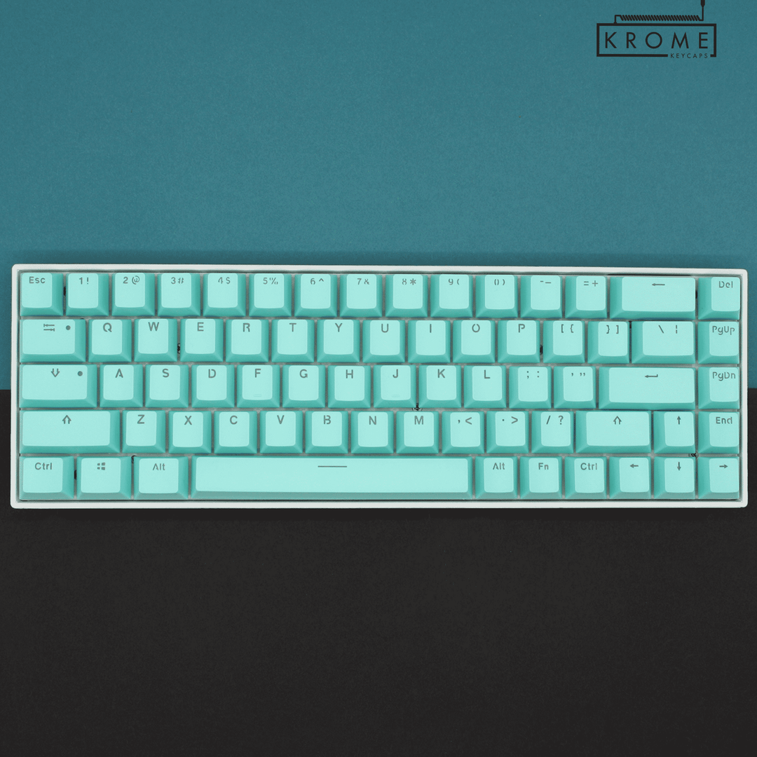 Cyan Swiss (ISO-CH) Dual Language PBT Keycaps - 65/75% Krome Keycaps LTD swiss