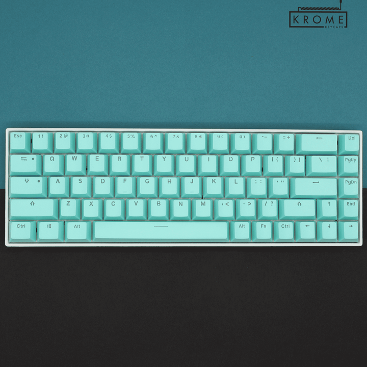 Cyan PBT Swiss Keycaps - ISO-CH - 65/75% Sizes - Dual Language Keycaps - kromekeycaps