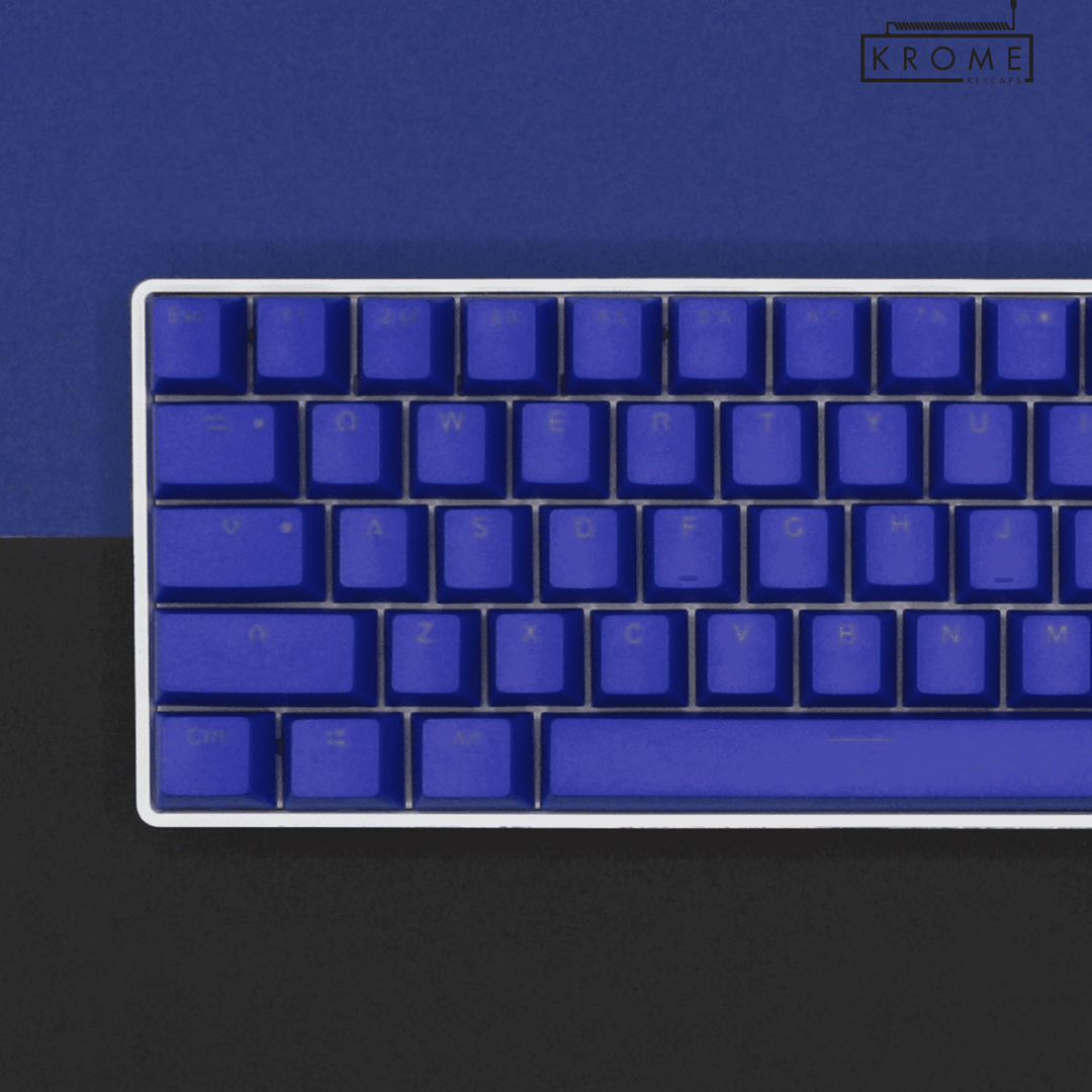 Dark Blue Swiss (ISO-CH) Dual Language PBT Keycaps - 65/75% Krome Keycaps LTD swiss