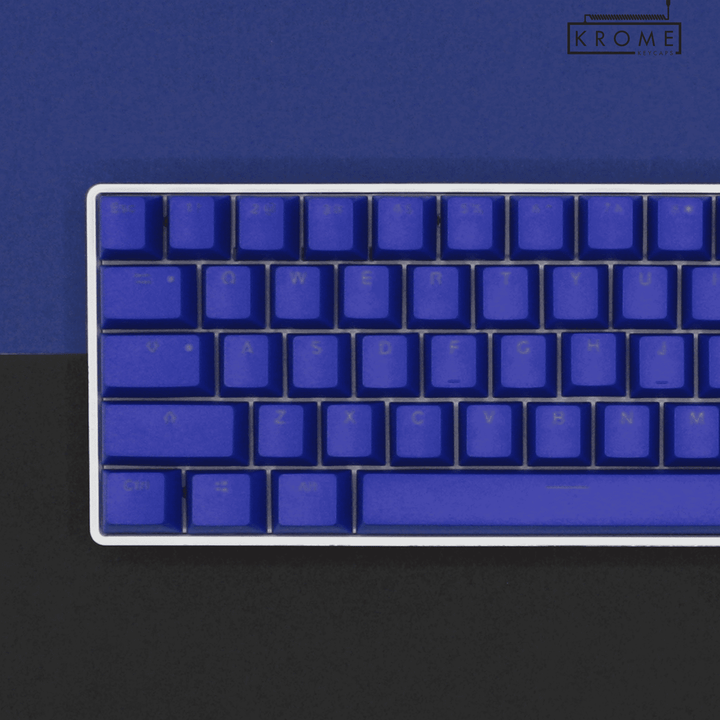 Dark Blue Keychron (Layout) Dual Language PBT Keycaps - 65/75% Krome Keycaps LTD mac & multimedia