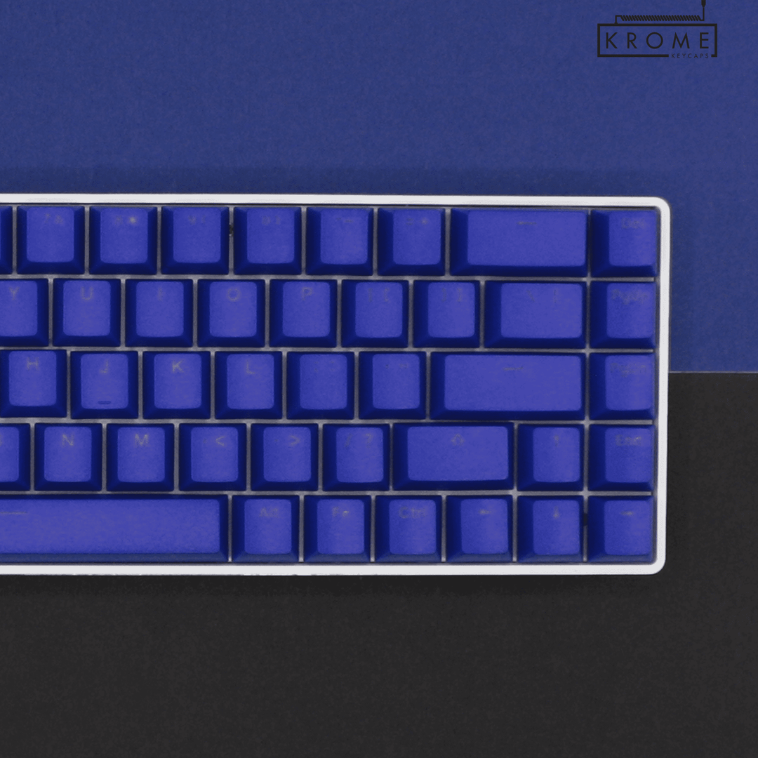 Dark Blue Swiss (ISO-CH) Dual Language PBT Keycaps - 65/75% Krome Keycaps LTD swiss