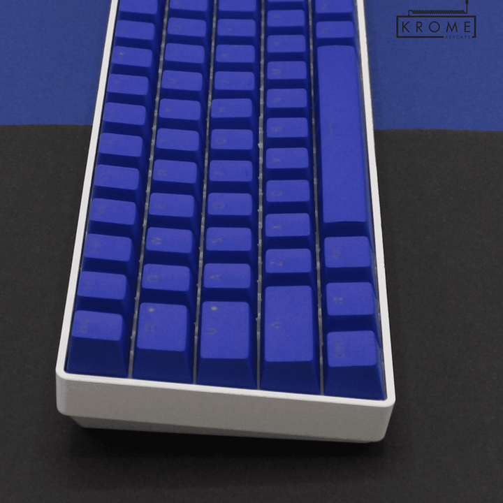 Dark Blue Swiss (ISO-CH) Dual Language PBT Keycaps - 65/75% Krome Keycaps LTD swiss