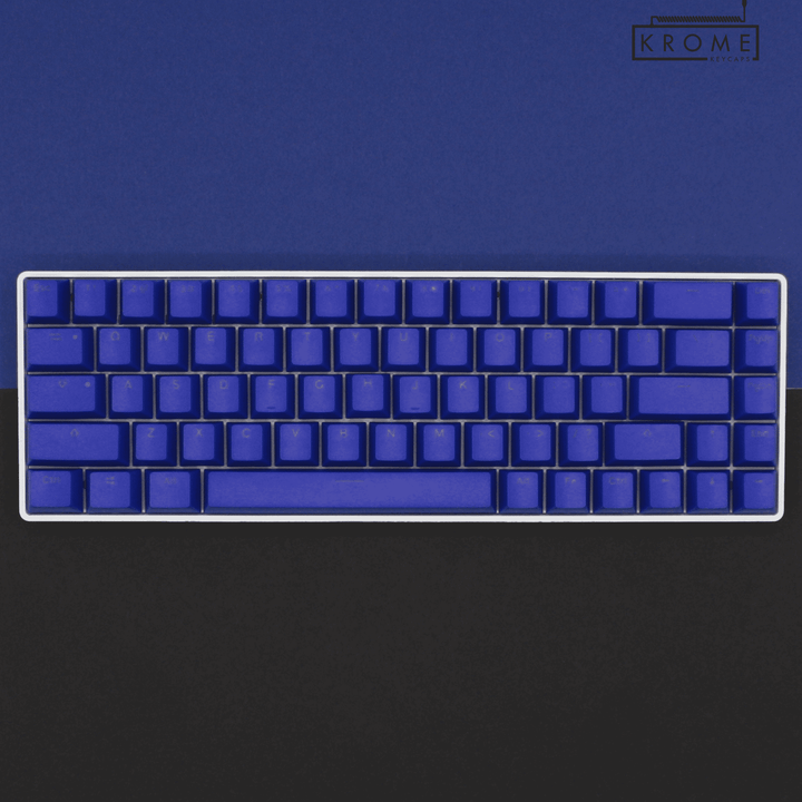 Dark Blue Swiss (ISO-CH) Dual Language PBT Keycaps - 65/75% Krome Keycaps LTD swiss