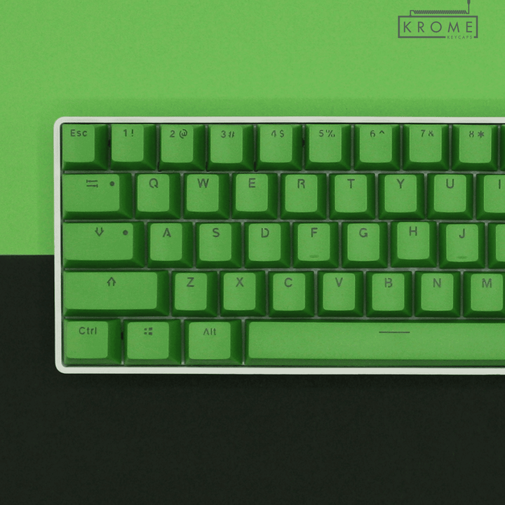 Green UK & Keychron (Layout) Dual Language PBT Keycaps - 65/75% Krome Keycaps LTD mac & multimedia