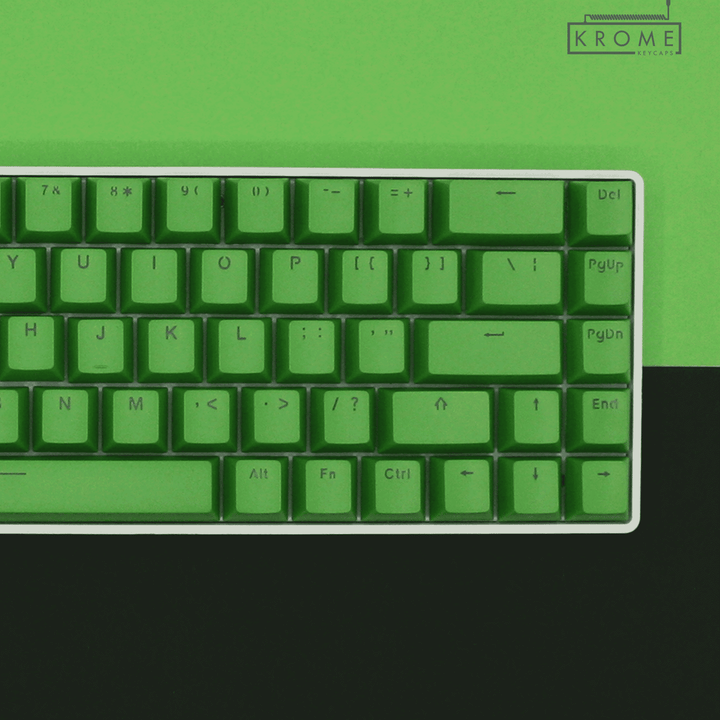 Green Italian (ISO-IT) Dual Language PBT Keycaps - 65/75% Krome Keycaps LTD italian