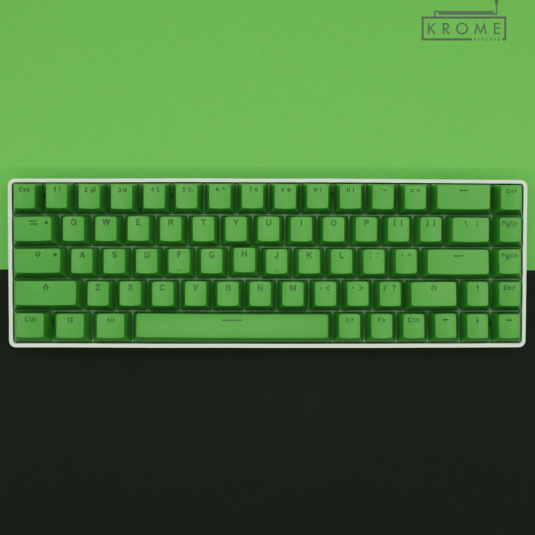 Green Keychron (Layout) Dual Language PBT Keycaps - 65/75% Krome Keycaps LTD mac & multimedia