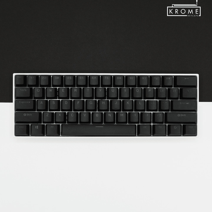 Black German (ISO-DE) Dual Language PBT Keycaps Krome Keycaps LTD german